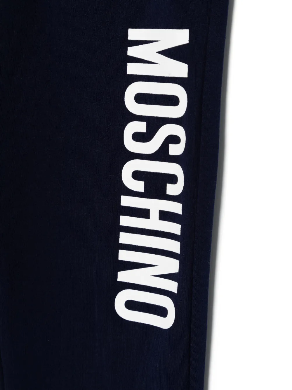Moschino Kids Trainingsbroek met logoprint Blauw