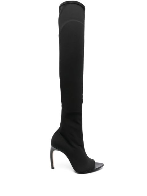 Victoria Beckham 100mm peep-toe jersey boots