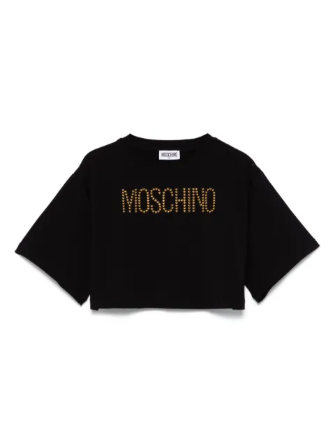 Moschino Kids تيشيرت مزين بشعار الماركة