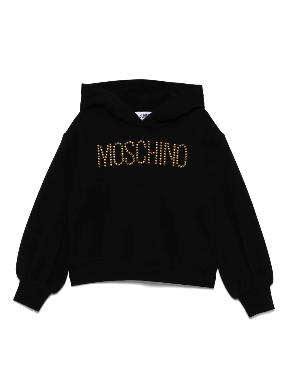 Moschino Kids Felpa Con Cappuccio In Black