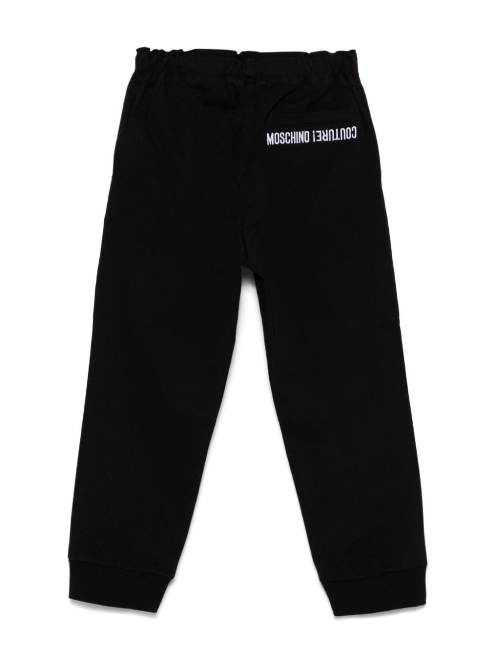 Moschino Kids Broek met geborduurd logo - Zwart