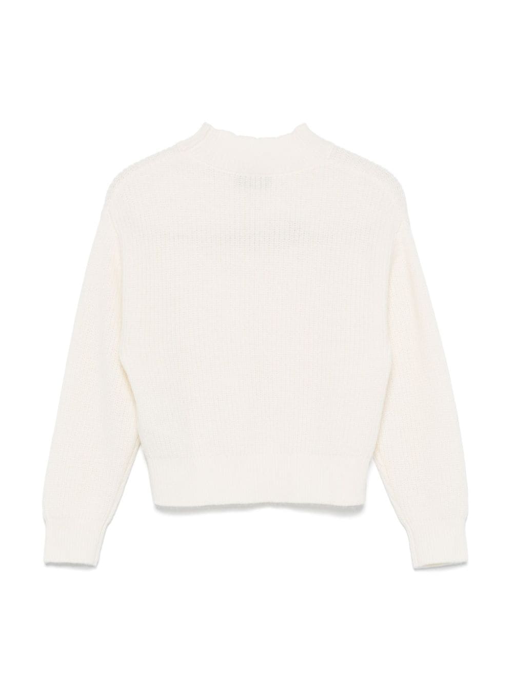 Shop Moschino Logo-embroidered Jumper In Neutrals