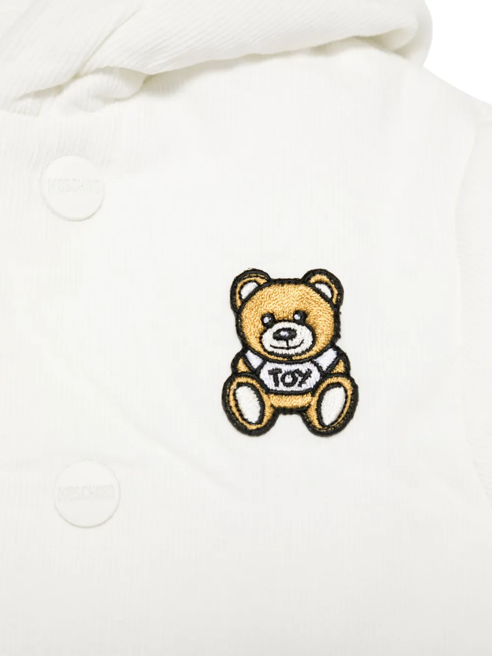Moschino Kids Donsjack met Teddys Bear patch Wit