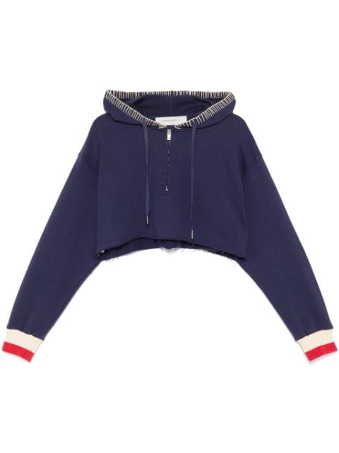 Golden Goose half-zip cropped hoodie