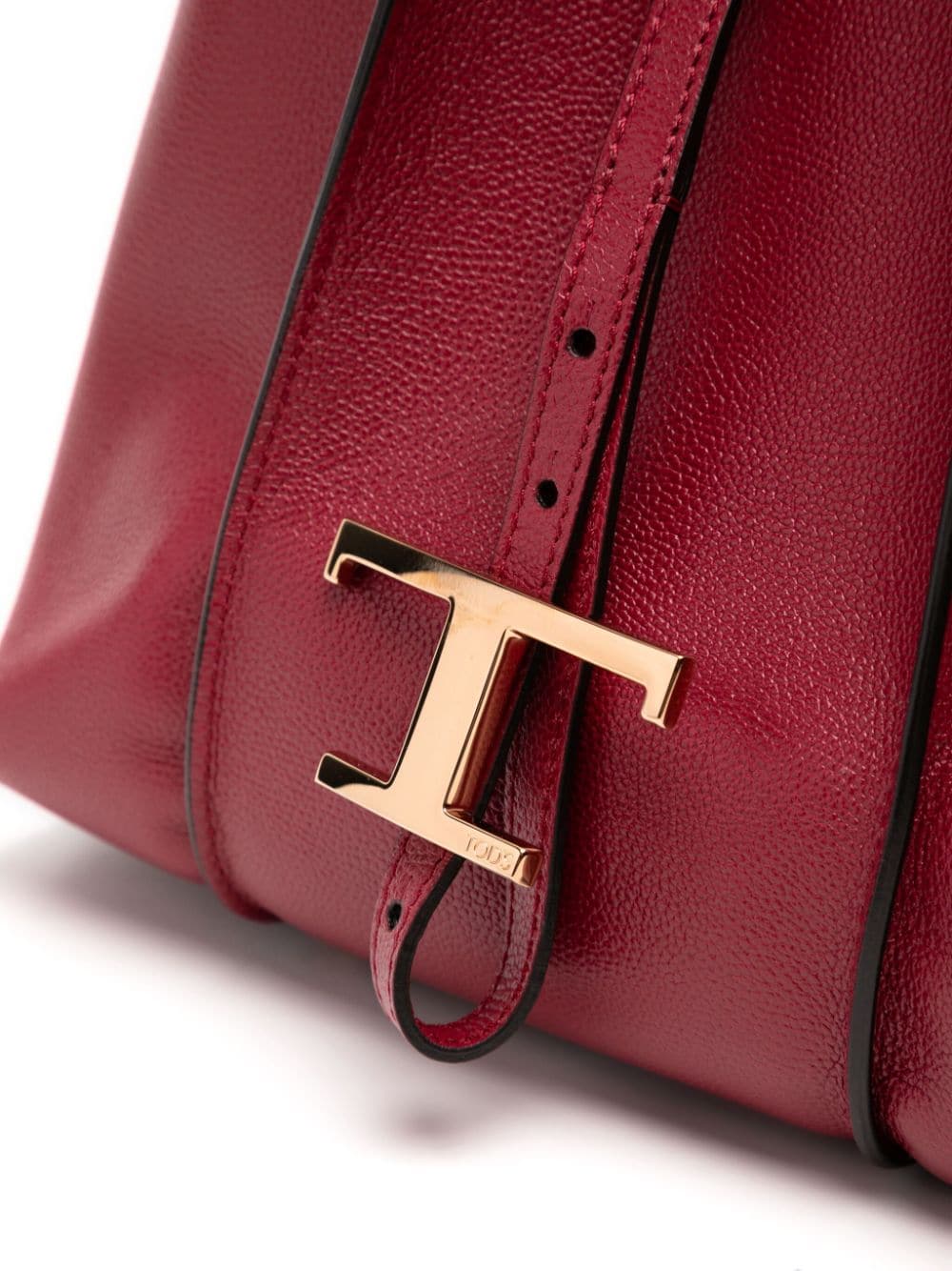 Shop Tod's Mini Leather Crossbody Bag In Pink