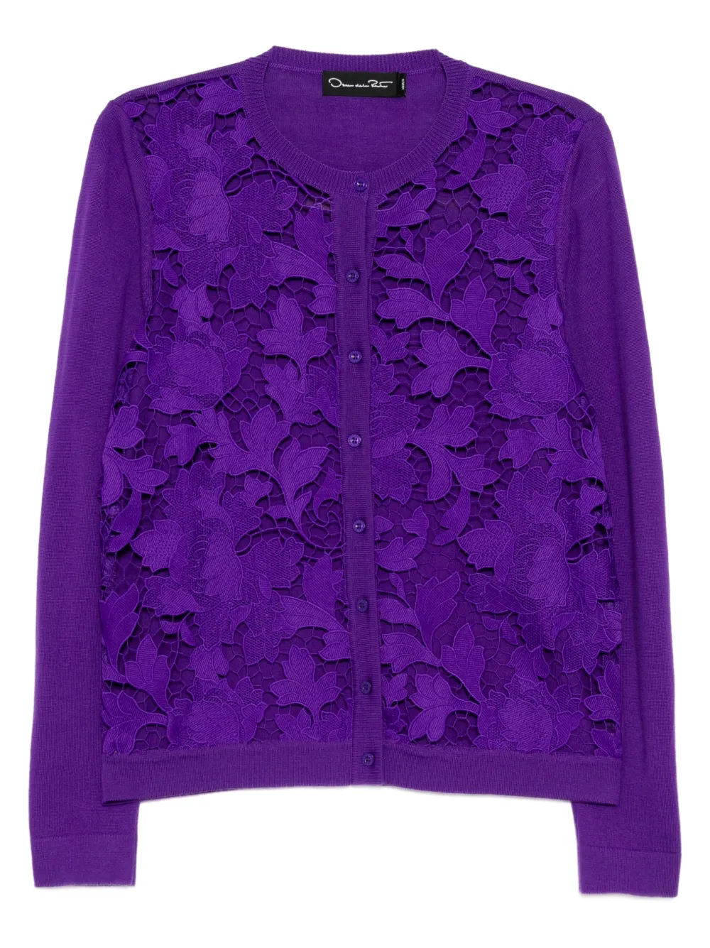 Oscar de la Renta floral lace cardigan - Viola