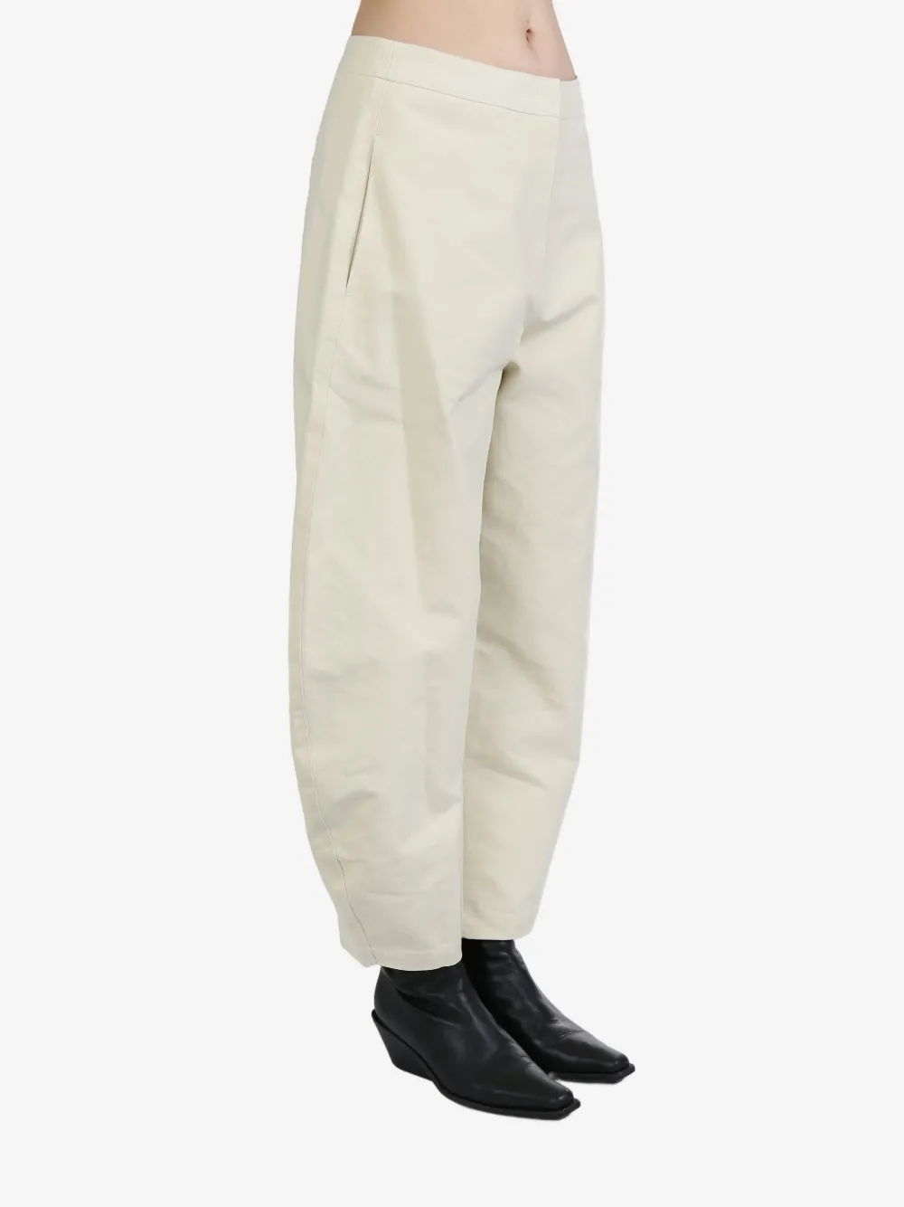 Amomento curved-leg trousers - Beige