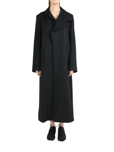 Yohji Yamamoto asymmetric-lapel coat 