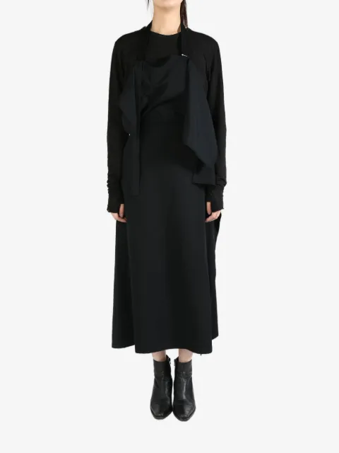 Y's gabardine apron midi dress YOD13100 - 0