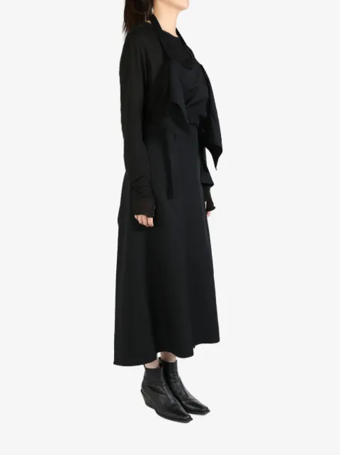 Y's gabardine apron midi dress YOD13100 - 1