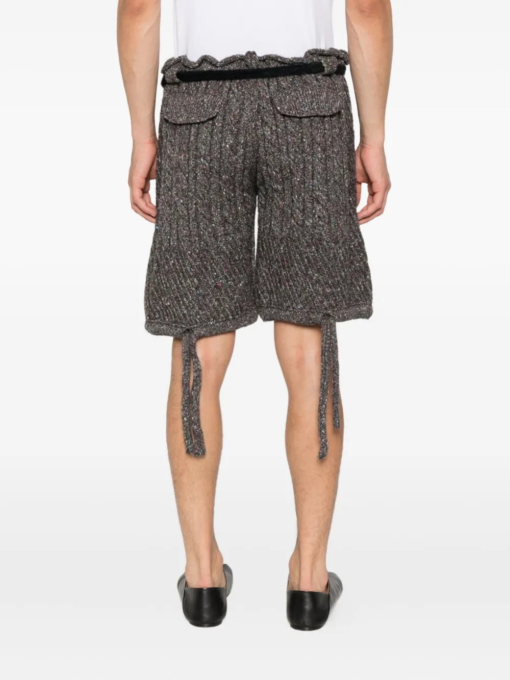 Ottolinger Kabelgebreide shorts met trekkoord Grijs