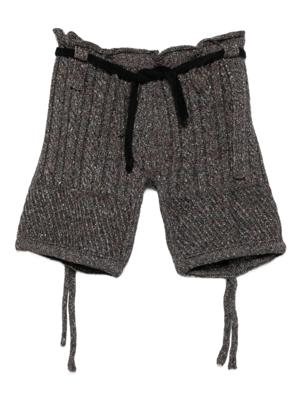 Ottolinger Kabelgebreide shorts met trekkoord Grijs