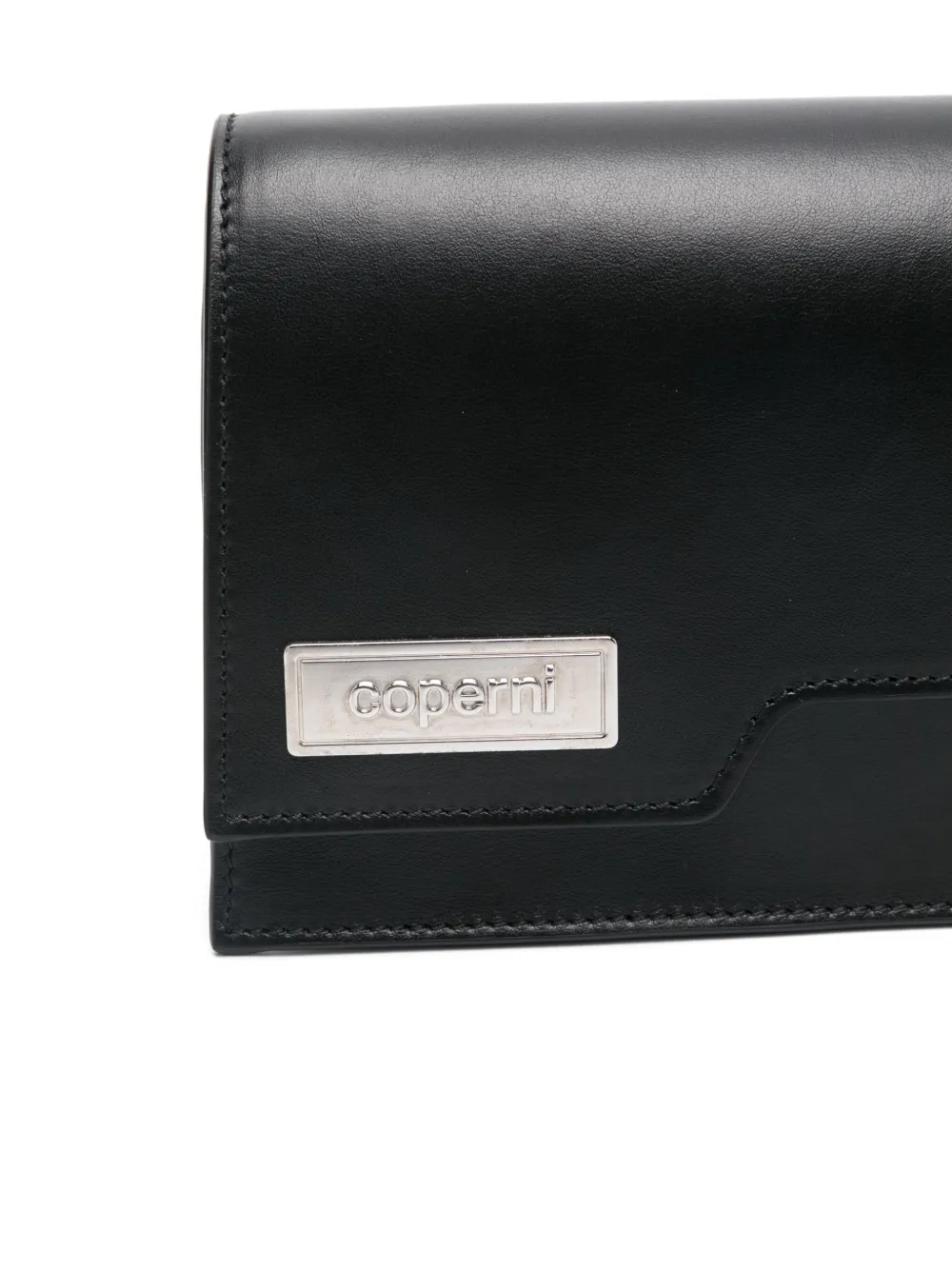 Coperni Kleine 24 Folder leren schoudertas Zwart