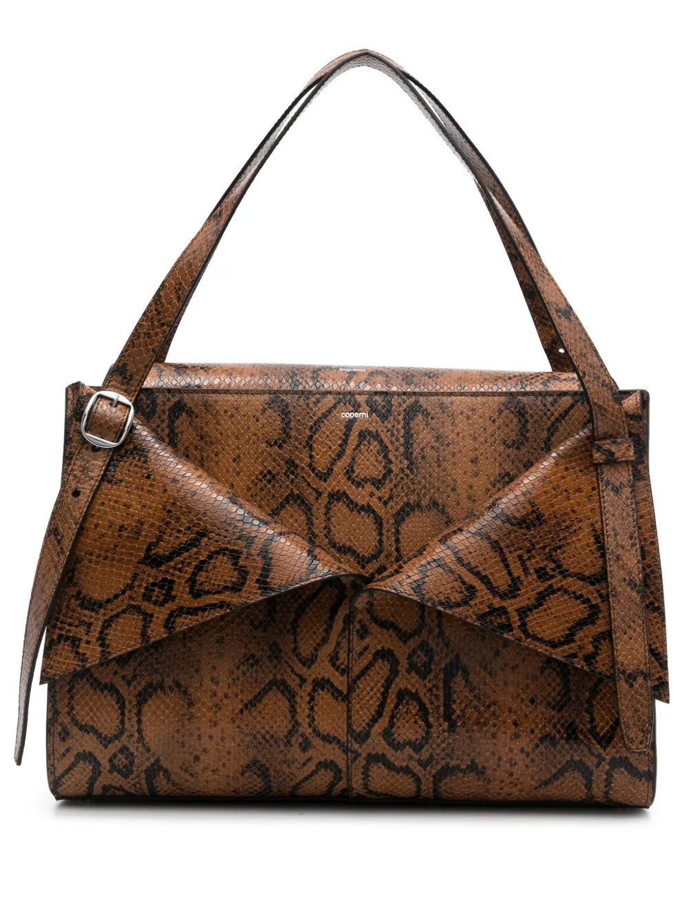 Snakeskin print tote bag hot sale