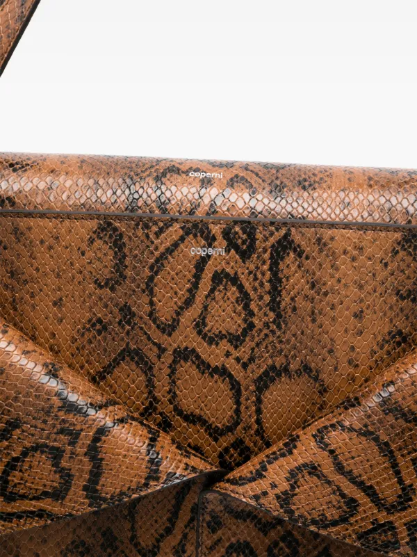 Orange snake print bag sales