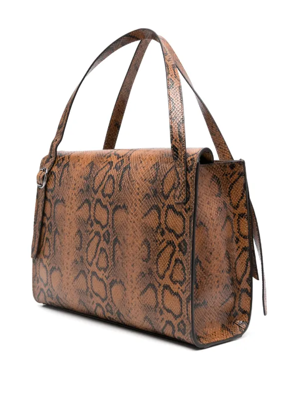 Snake print tote bag clearance