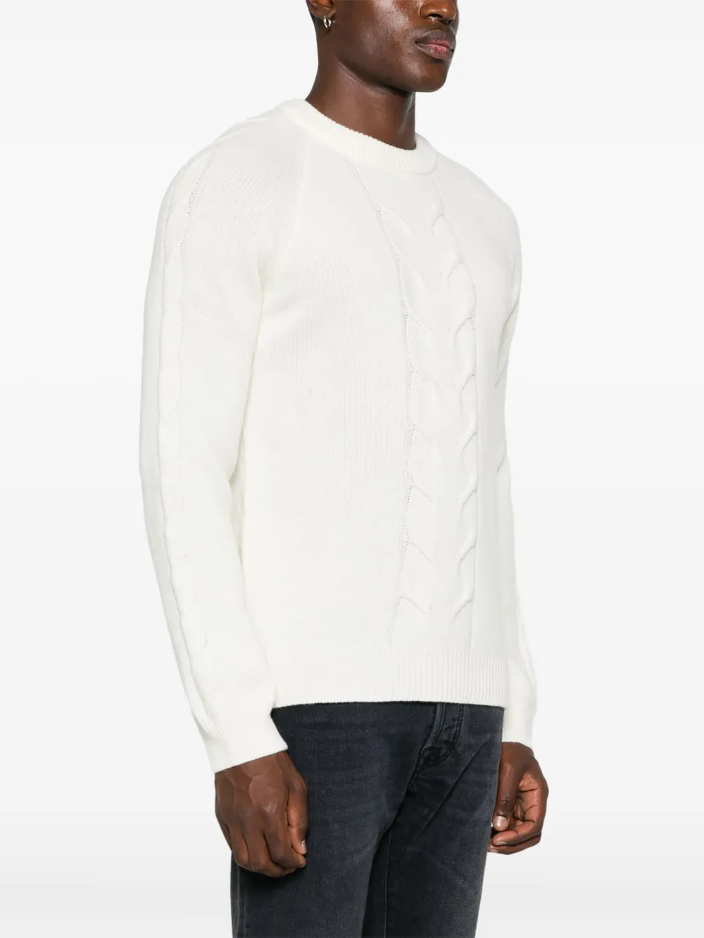 Woolrich Kabelgebreide trui Wit