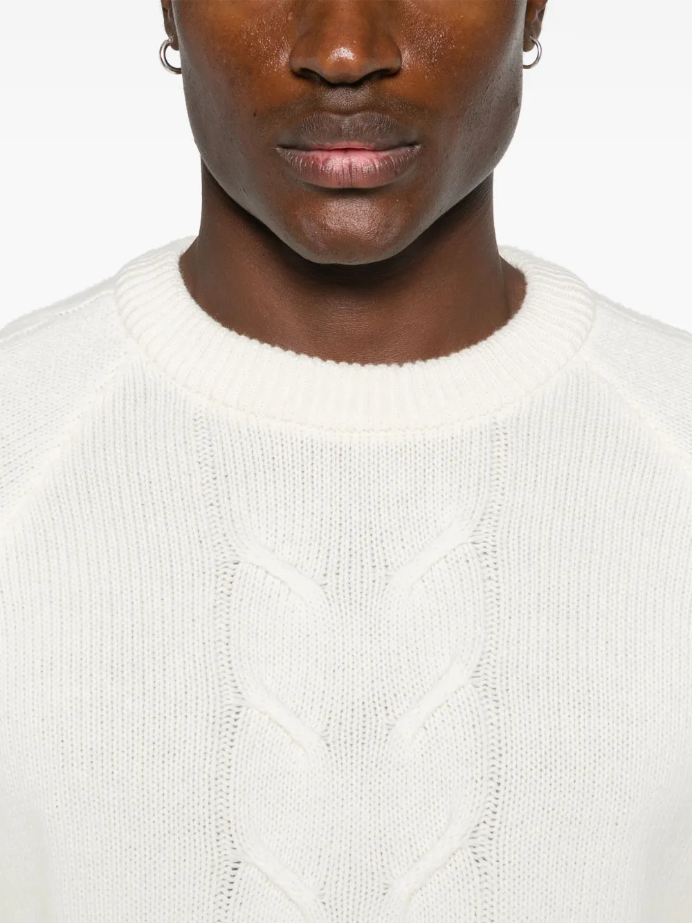 Woolrich Kabelgebreide trui Wit