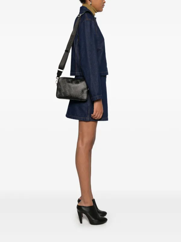 FENDI レザー ショルダーバッグ | ブラック | FARFETCH JP