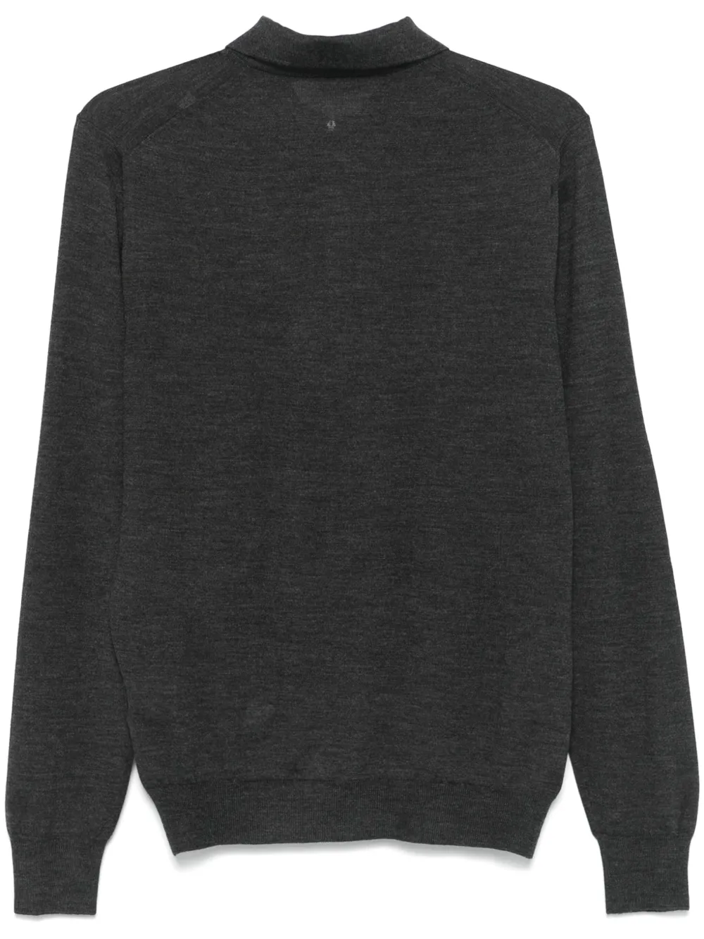 Barba Fijngebreid poloshirt - Grijs