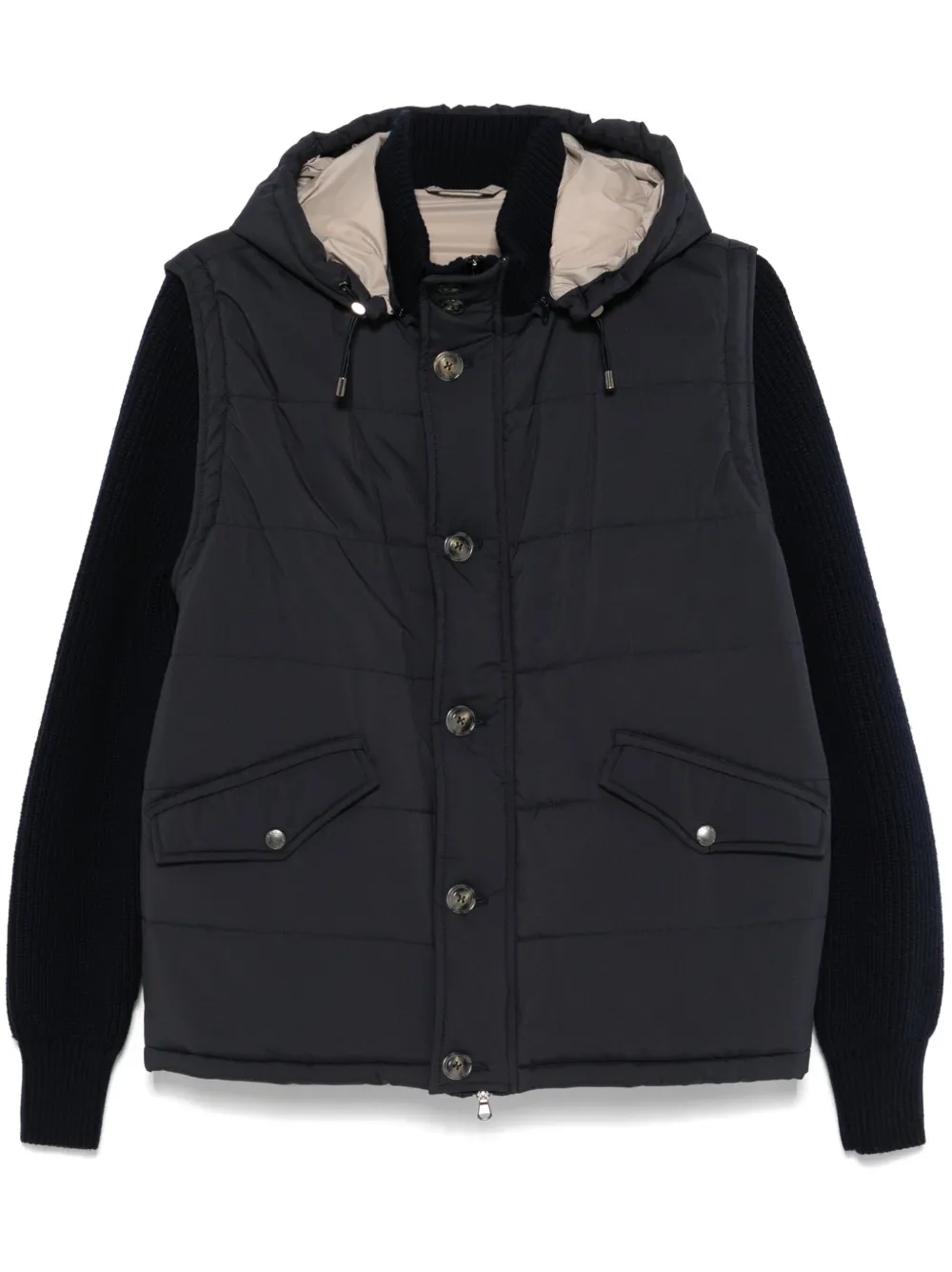 Barba detachable-sleeve jacket | Blue | Image 1