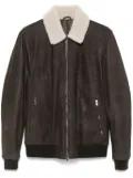 Barba leather bomber jacket - Brown