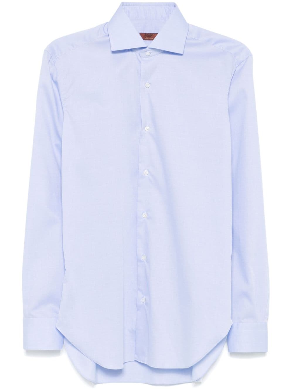 Shop Barba Cotton Shirt In Blue