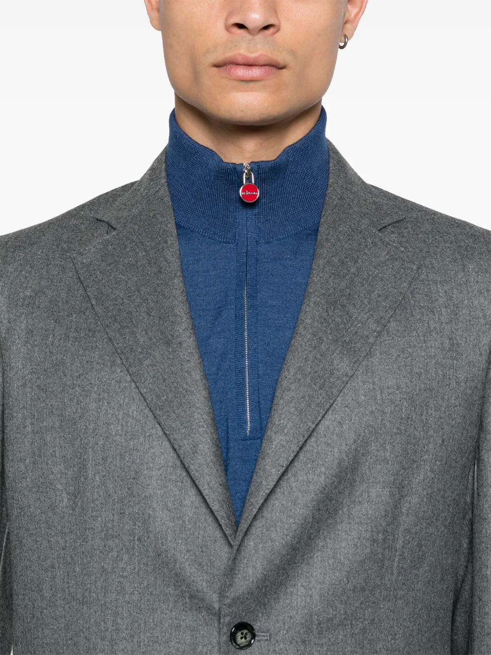 Barba Wollen blazer Grijs