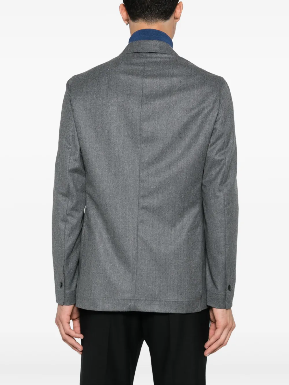 Barba Wollen blazer Grijs