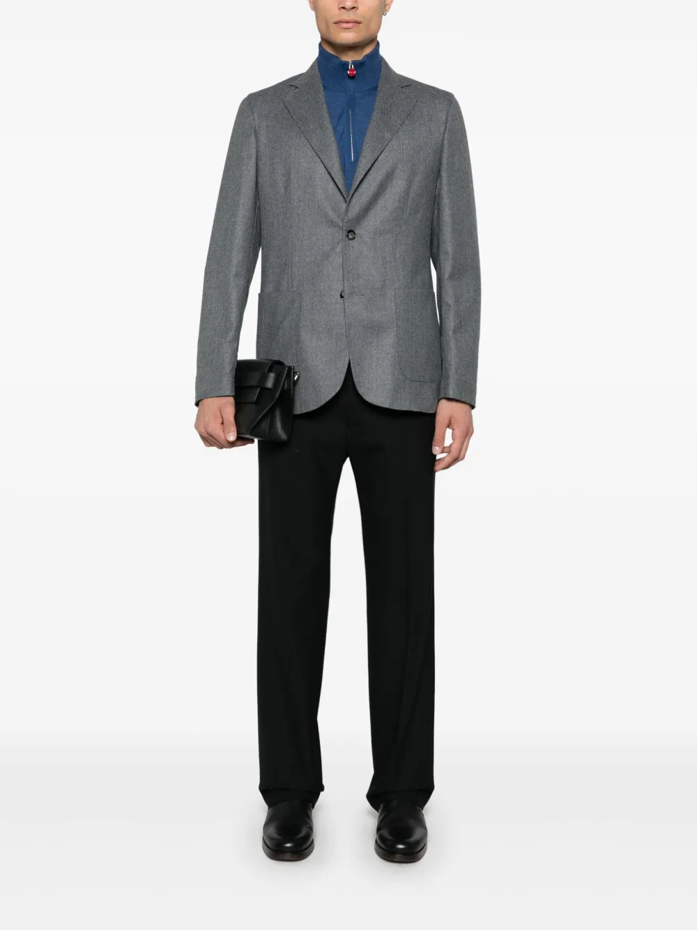Barba Wollen blazer - Grijs