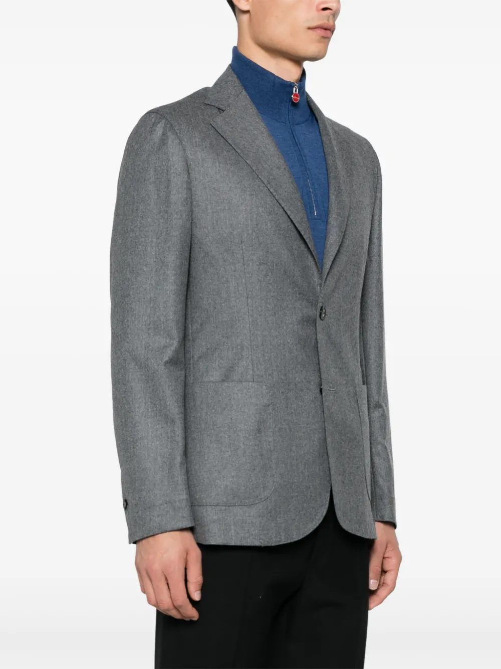 Barba Wollen blazer Grijs