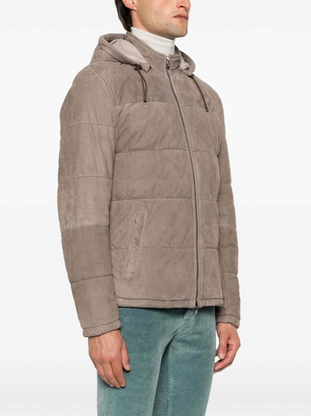 Shop Barba Puffer Jacket In Brown