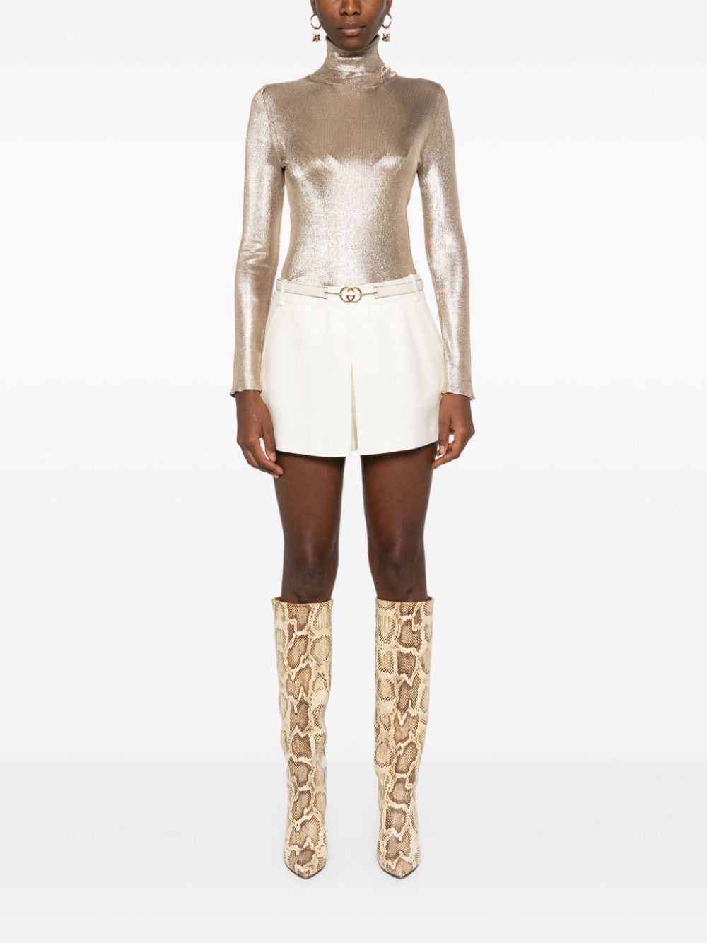 Shop Tom Ford Pleated Skorts In Neutrals