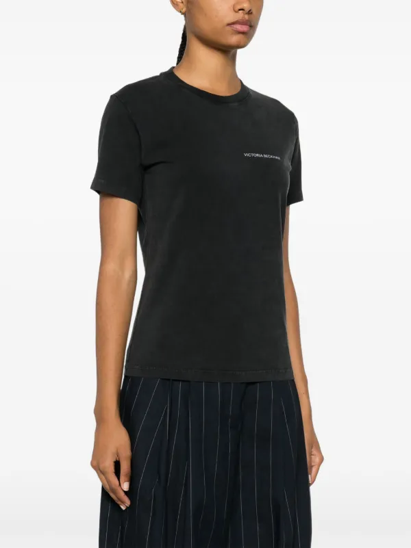 【Victoria Beckham】オーガニックコットンジャージーTシャツ Victoria Beckham オーガニックコットン Tシャツ | ブラック