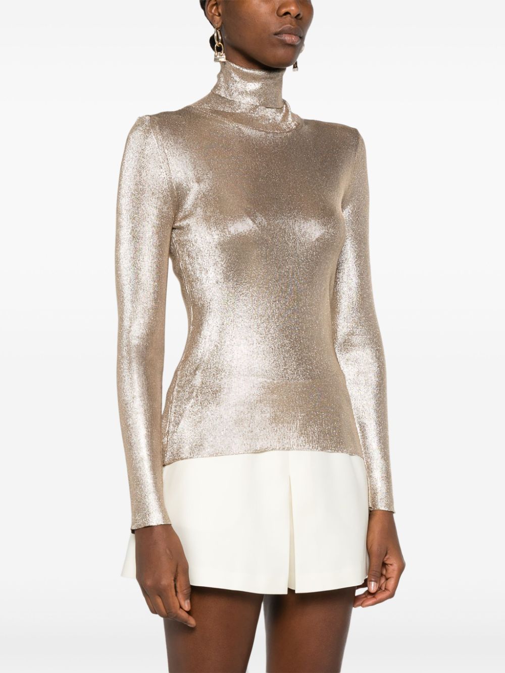 Shop Tom Ford Lamé Top In Gold