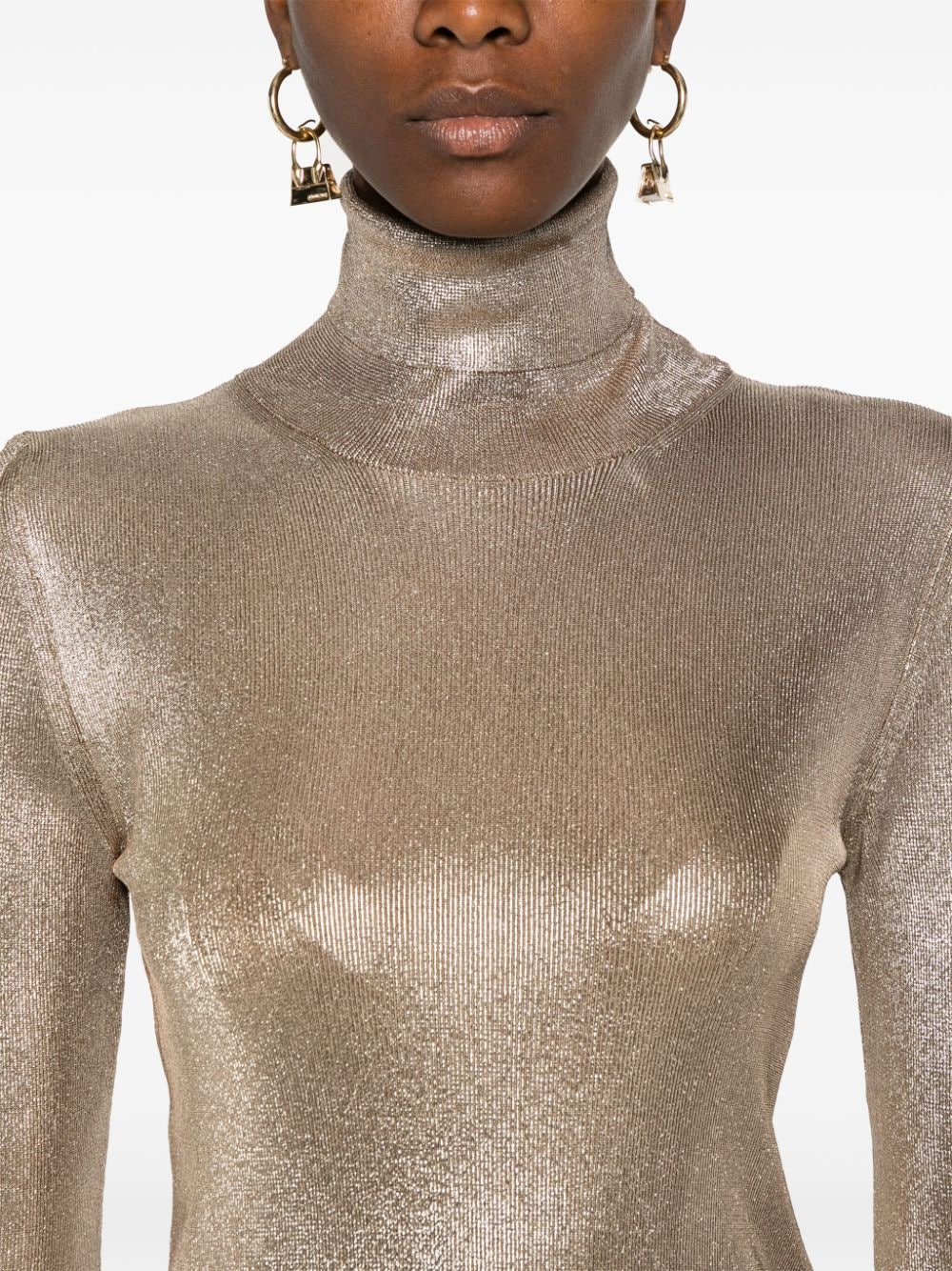 Shop Tom Ford Lamé Top In Gold