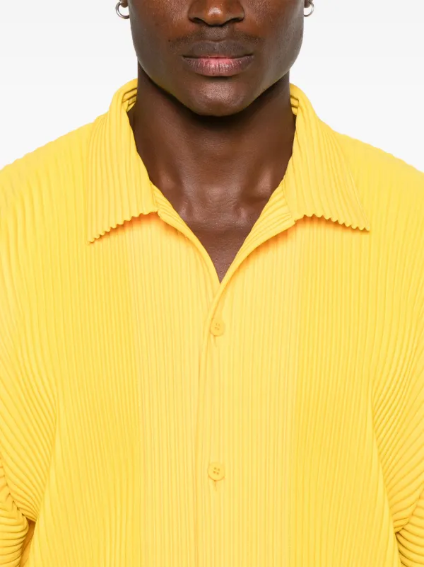 Homme Plissé Issey Miyake MC July Shirt | Yellow | FARFETCH