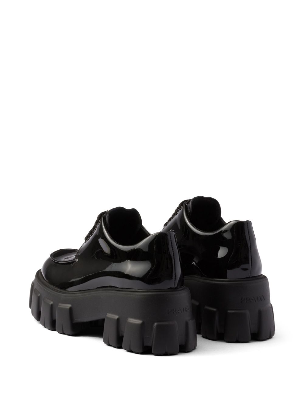 Prada Monolith veterschoenen Zwart