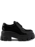 Prada Monolith patent leather lace-up shoes - Black