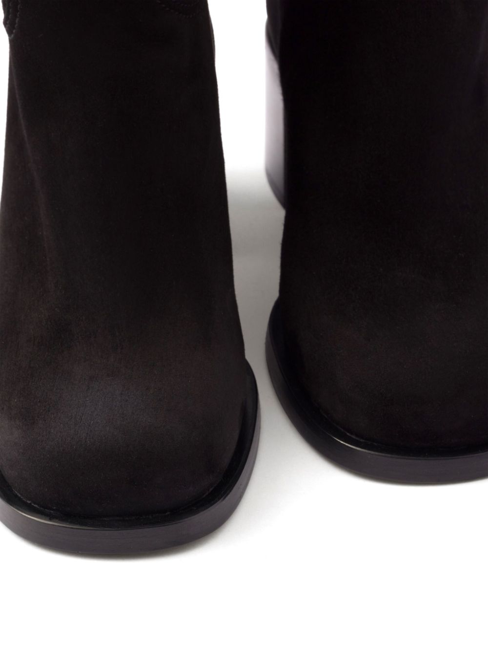 Prada 55mm suede boots Black