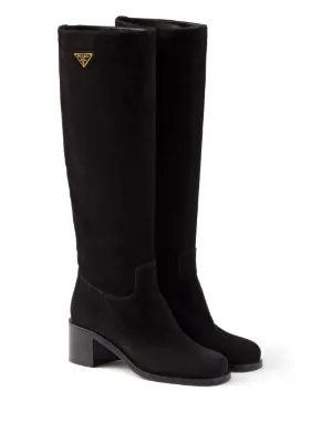 ☆PRADA☆プラダ スエードブーツ 高級 近年モデル PRADA プラダ スエード レザー ショートブーツ
