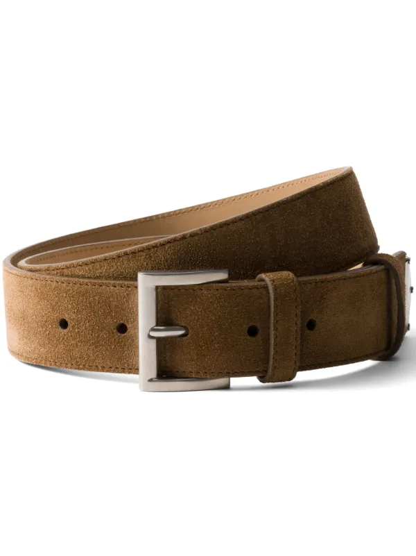 定番の中古商品 | スエードベルト ロゴ Prada ブラウン JP FARFETCH | 小物