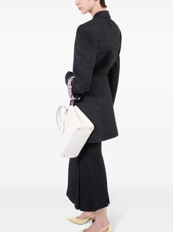 Prada Double-breasted Wool Coat | Grey | FARFETCH JO