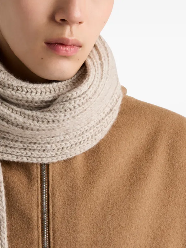 Prada camel-hair Hoodie Jacket | Brown | FARFETCH