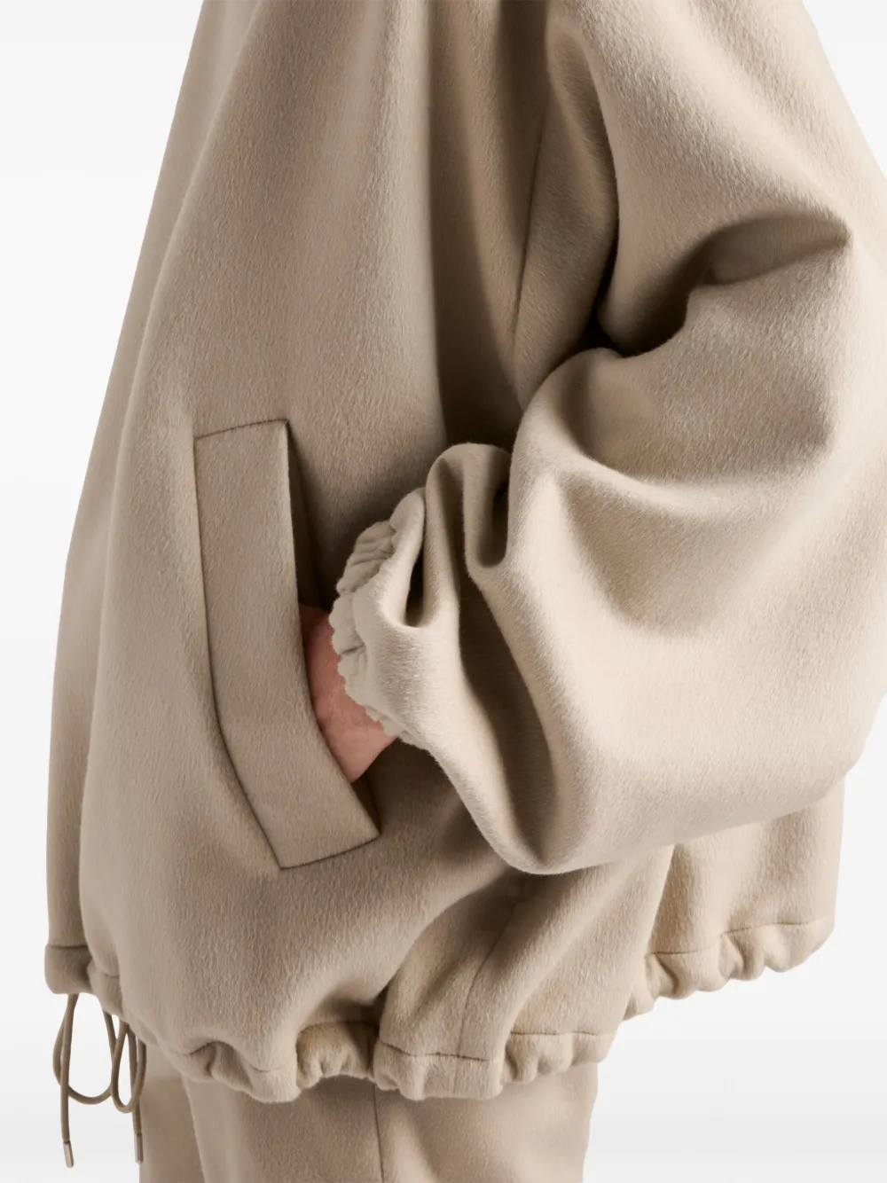 【美品】PRADA プラダ　ニットパーカー　ダブルジップ　オフホワイト　ファー ファッションファッション - 【美品】PRADA プラダ ニット