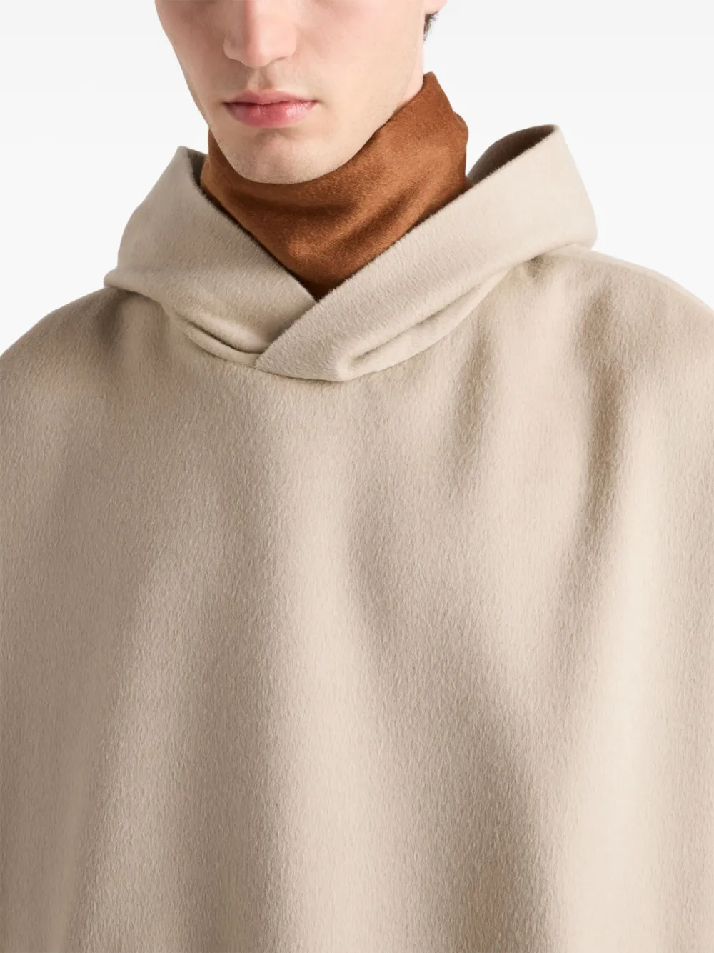 Prada Wollen hoodie Beige