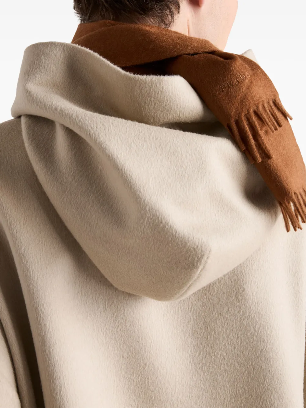 Prada Wollen hoodie Beige