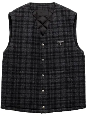 ベスト・ジレ PRADA | Bull denim vest GEB221_12CD_F0F4Q_S_222 Prada プラダ / Bull Denim Vest (PRADA/ベスト・ジレ
