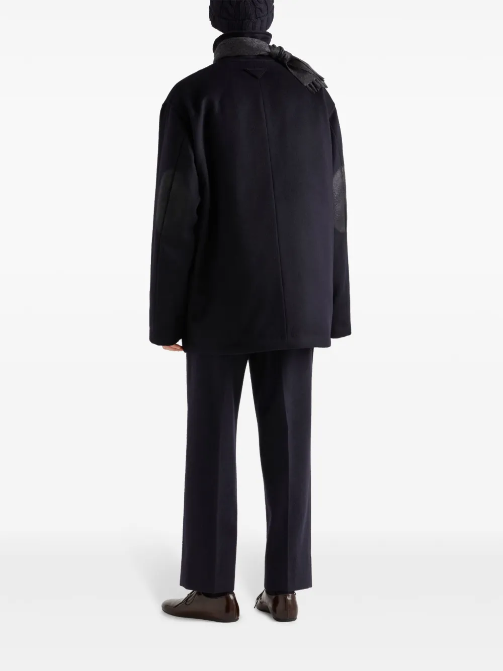 Prada Wool Caban Jacket | Blue | FARFETCH