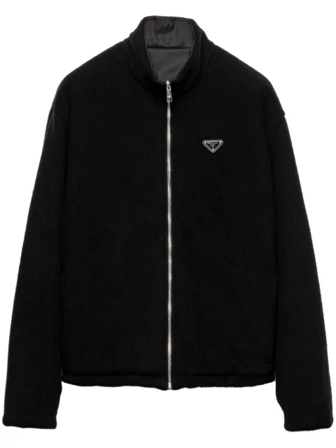 Prada reversible ReNylon-fleece cashmere jacket